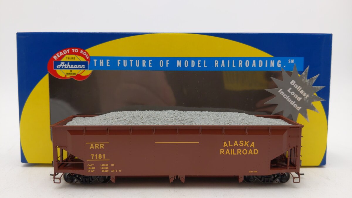 Athearn 95689 HO Scale Alaska Railroad Offset Ballast Hopper Car #7181