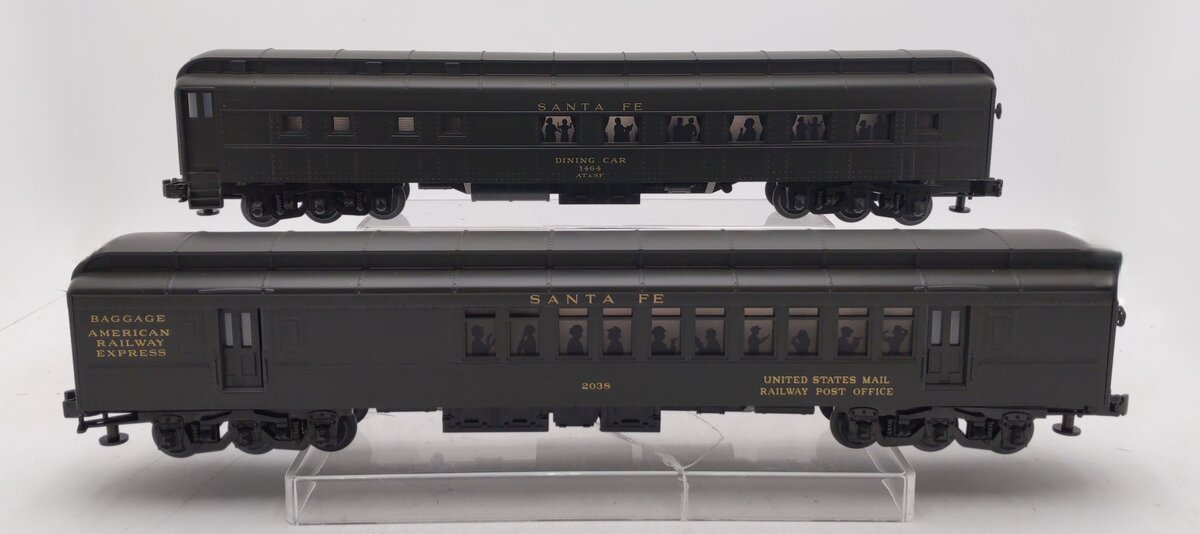 MTH 20-4107 O Santa Fe 70' Madison Combine/Diner Passenger Car Set (Set of 2) LN/Box