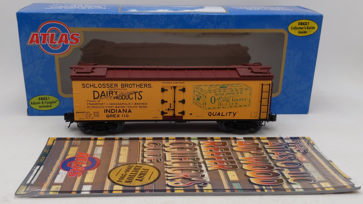 Atlas 8154-1 O Schlosser's Oak Grove Butter Reefer Car #110 (3-Rail) LN/Box