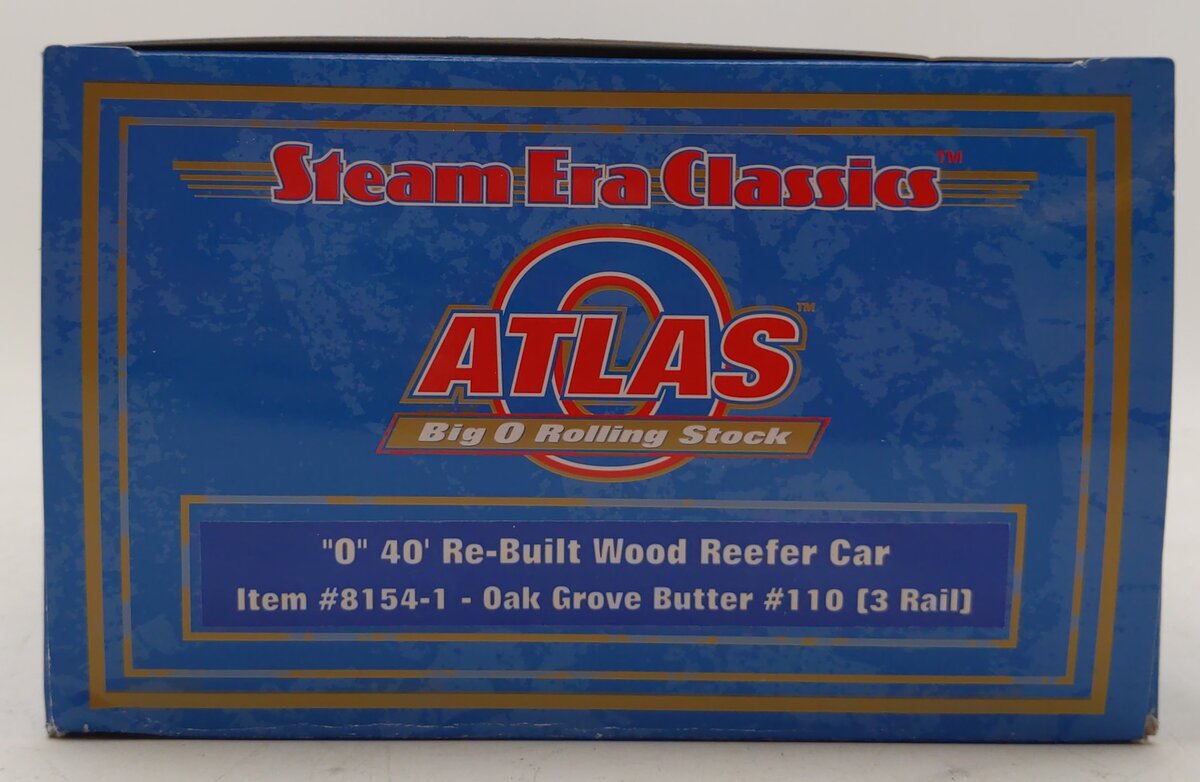 Atlas 8154-1 O Schlosser's Oak Grove Butter Reefer Car #110 (3-Rail) LN/Box