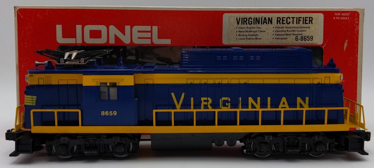 Lionel 6-8659 O Gauge Virginian Rectifier Electric Locomotive EX/Box