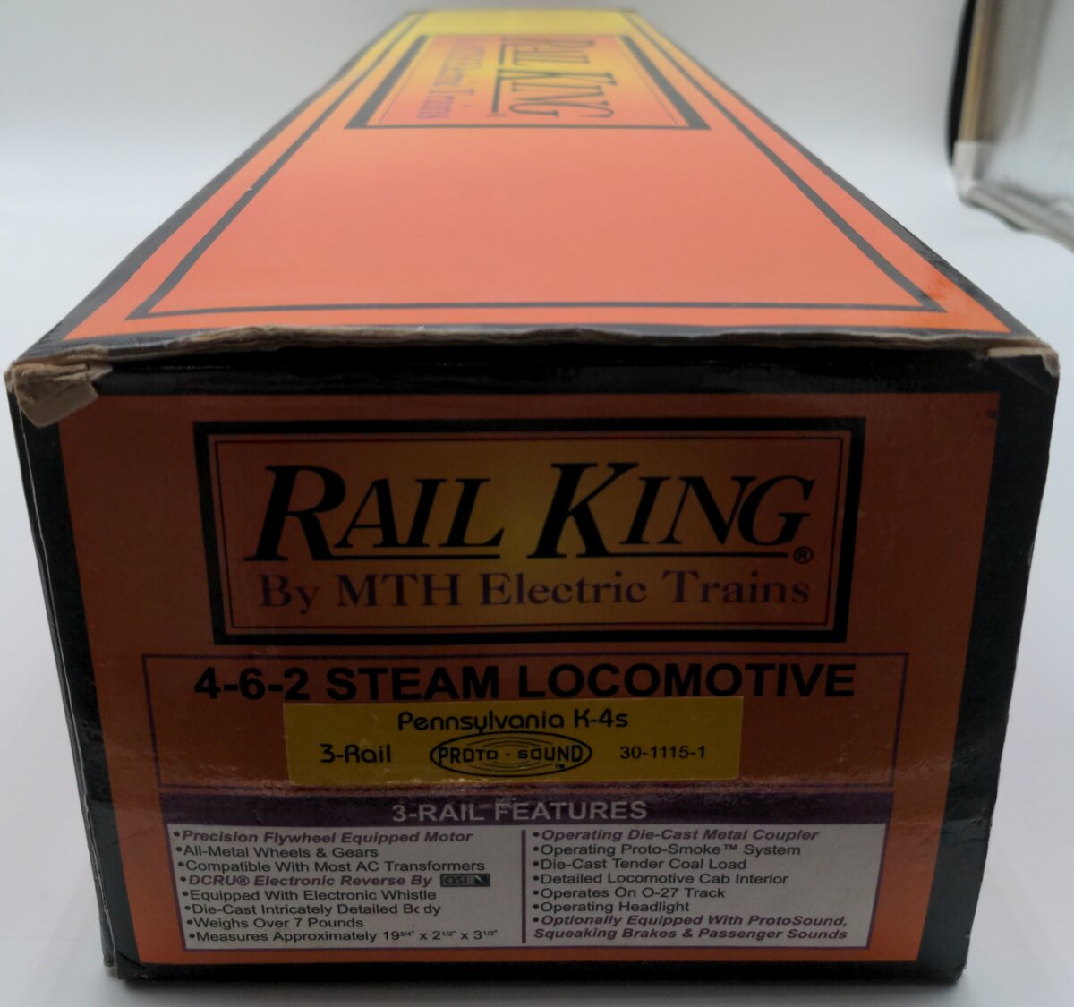 MTH 30-1115-1 O Gauge Pennsylvania 4-6-2 K4 Steam Locomotive & Tender w/PS1 EX/Box