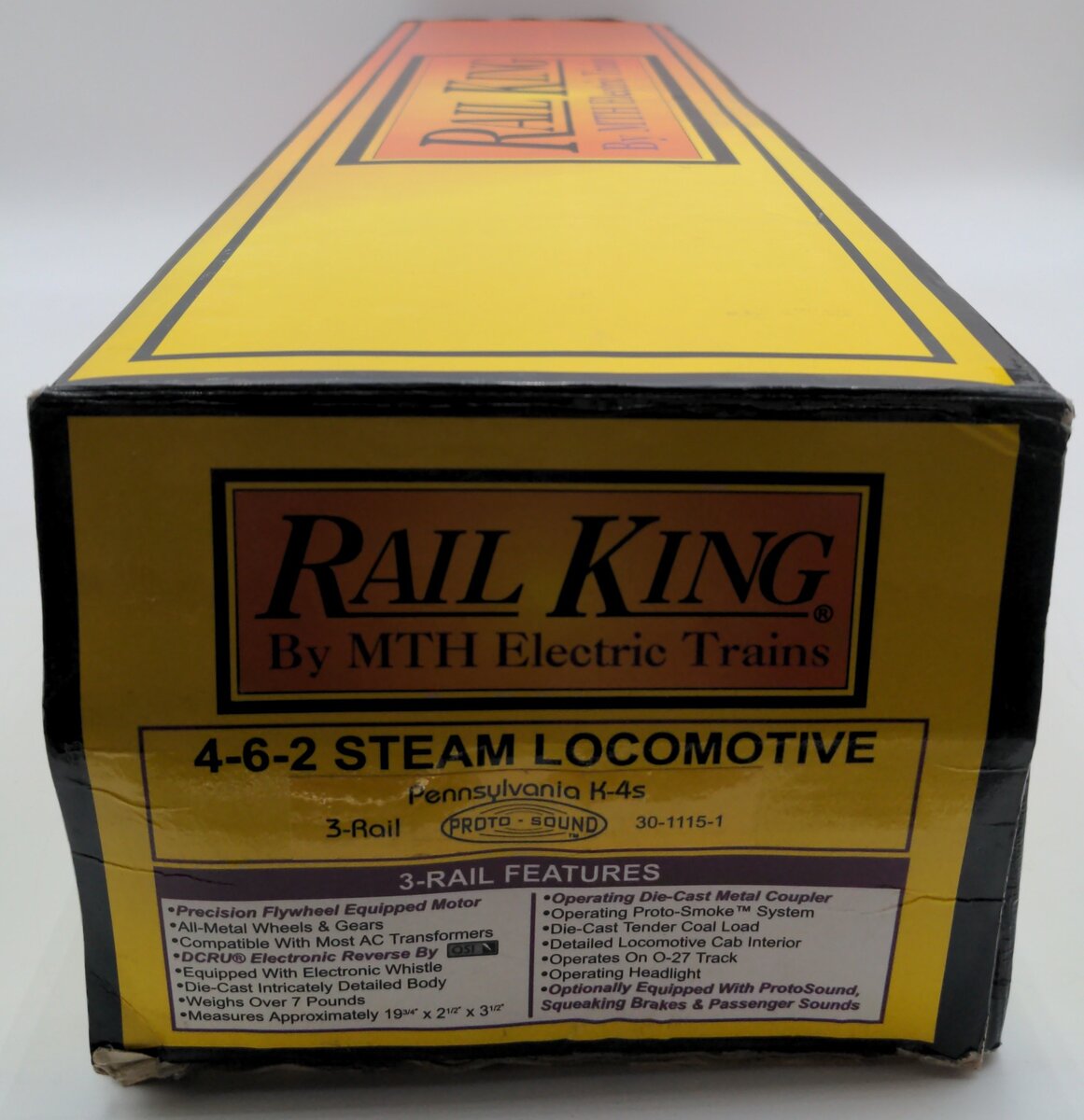 MTH 30-1115-1 O Gauge Pennsylvania 4-6-2 K4 Steam Locomotive & Tender w/PS1 EX/Box