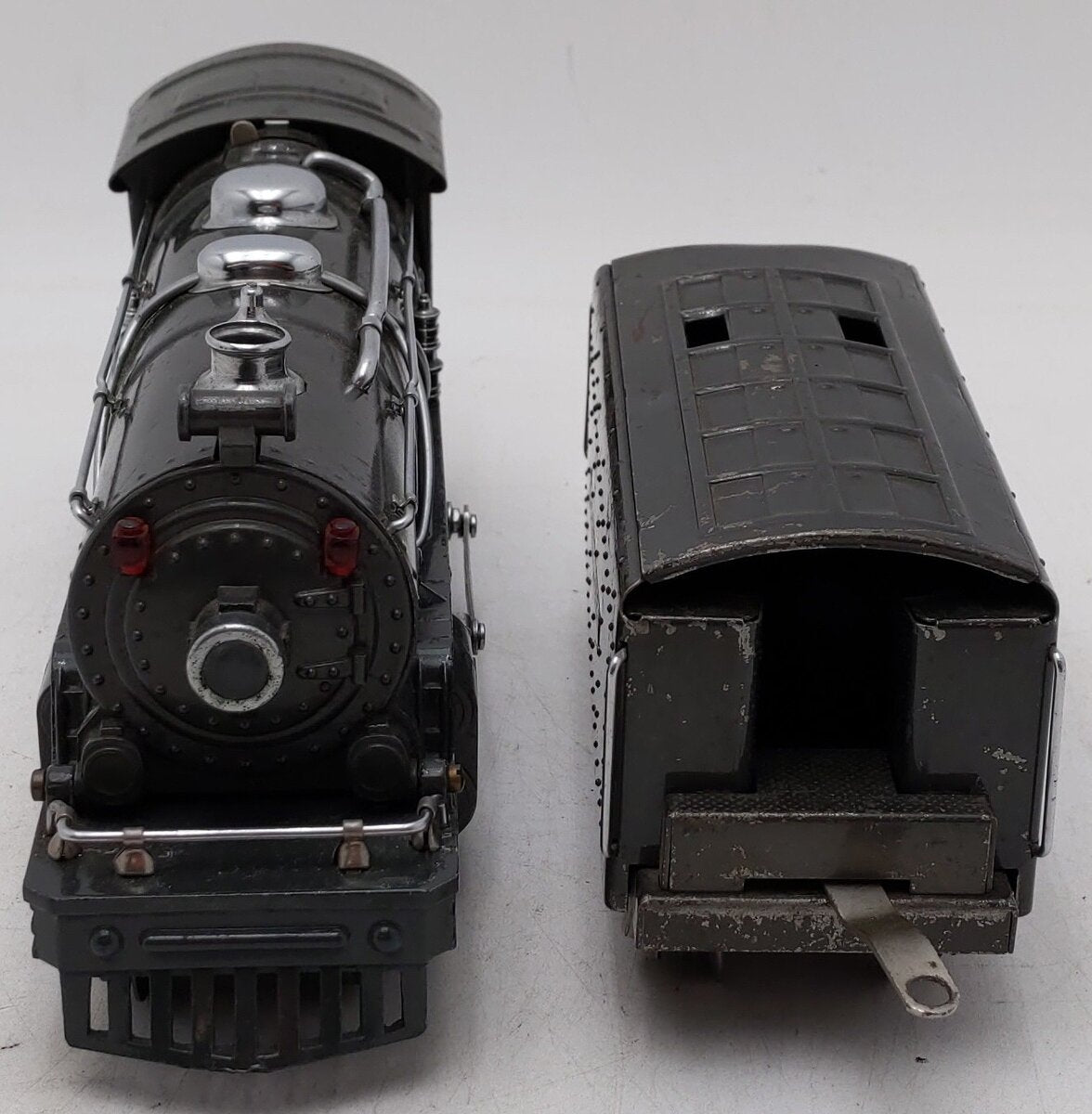 Lionel 249E Vintage O Prewar Gunmetal Tinplate 2-4-2 Steam Locomotive VG
