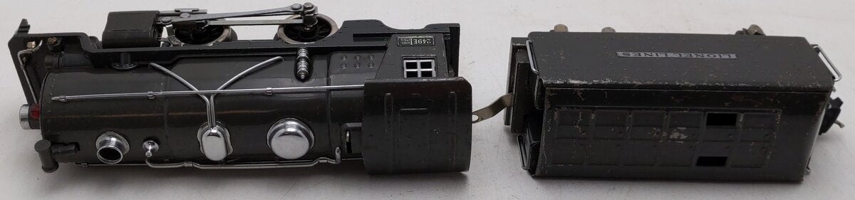 Lionel 249E Vintage O Prewar Gunmetal Tinplate 2-4-2 Steam Locomotive VG