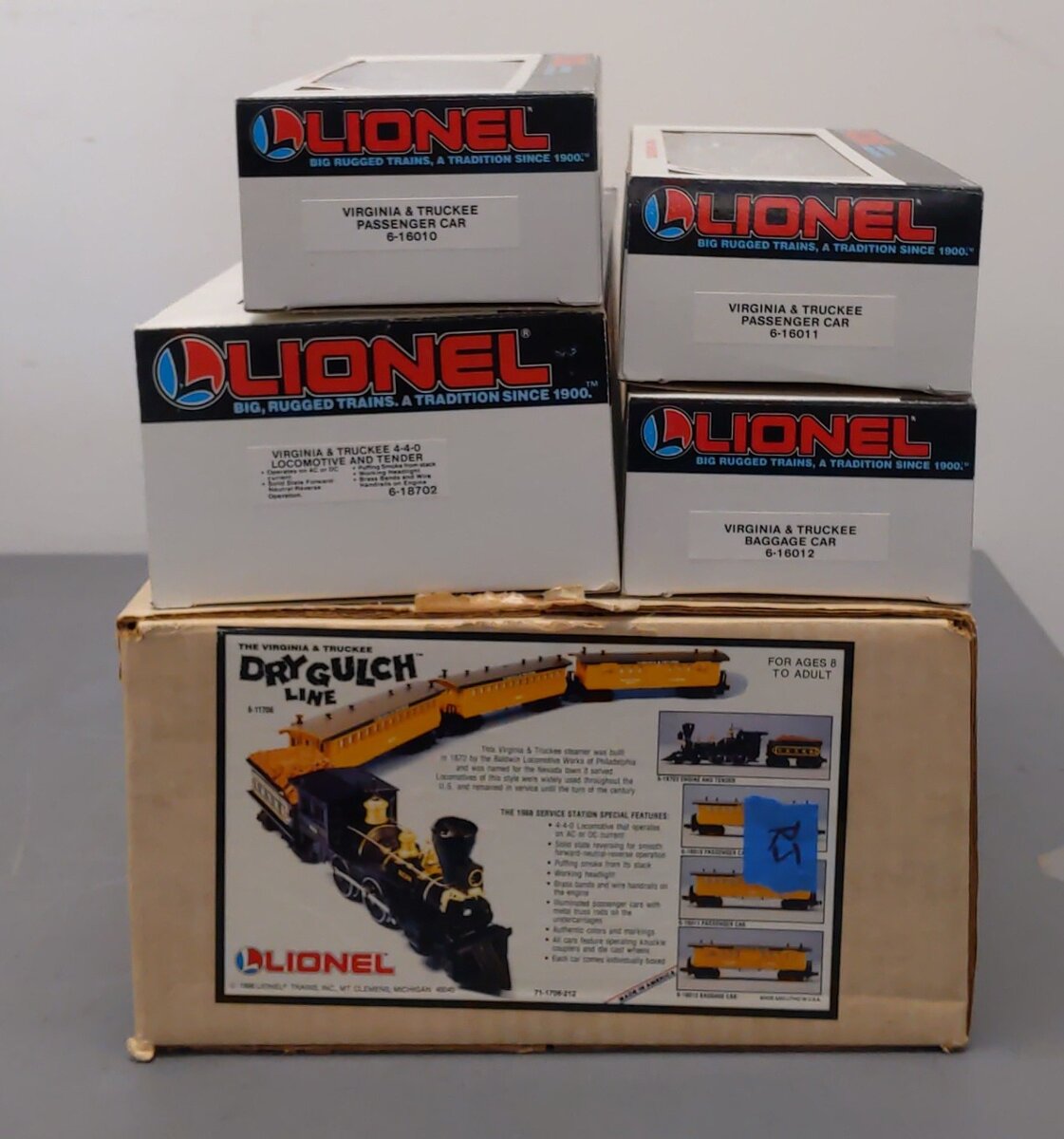 Lionel 6-11706 O Gauge Virginia and Truckee Dry Gulch Line Steam Train Set LN/Box