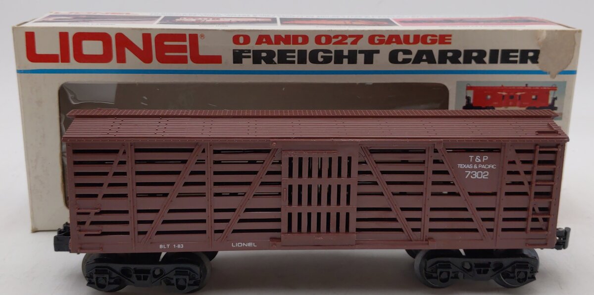 Lionel 6-7302 O Gauge Texas & Pacific Small Stock Car LN/Box