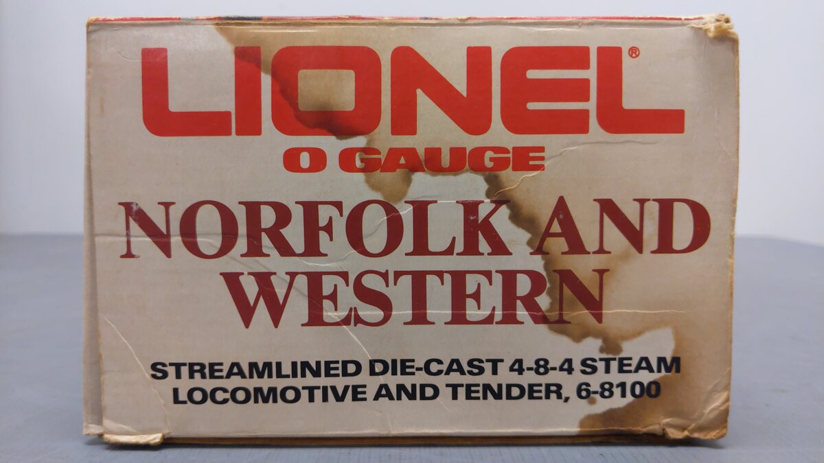 Lionel 6-8100 O Gauge Norfolk & Western 4-8-4 Steam Locomotive & Tender #611 EX/Box
