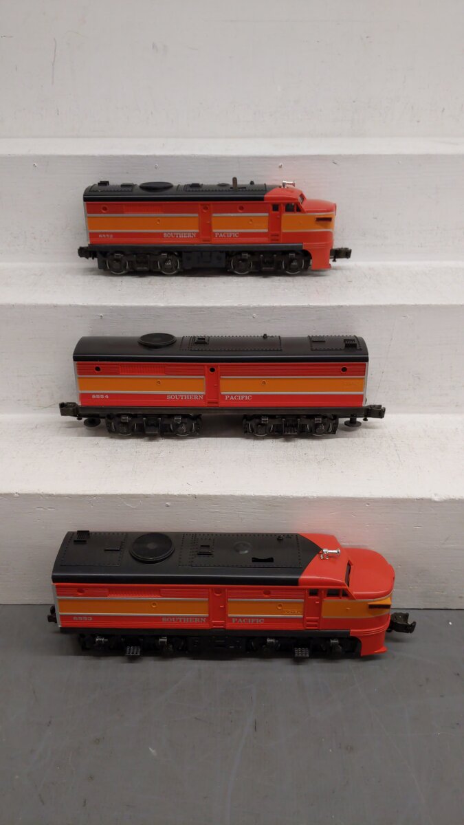 Lionel 6-8552 O Gauge Southern Pacific Alco A-B-A 3-Unit Diesel Locomotive Set EX/Box