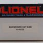 Lionel 6-16225 O Gauge Budweiser Vat Car NIB