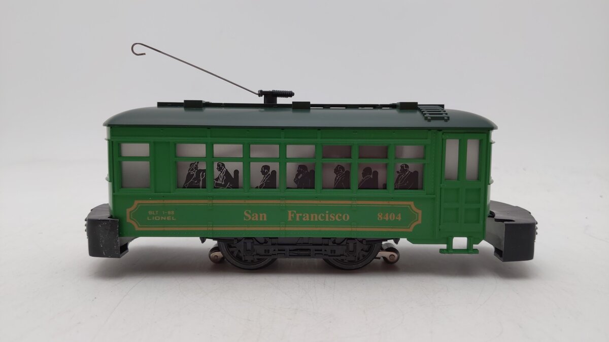 Lionel 6-18404 O Gauge San Francisco Green Trolley Car LN/Box