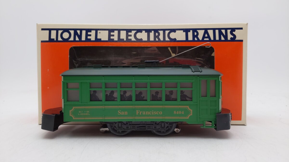 Lionel 6-18404 O Gauge San Francisco Green Trolley Car LN/Box