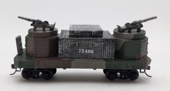 Hawthorne Village Bachmann HO Scale WWII Armored Tank Car #72486 EX