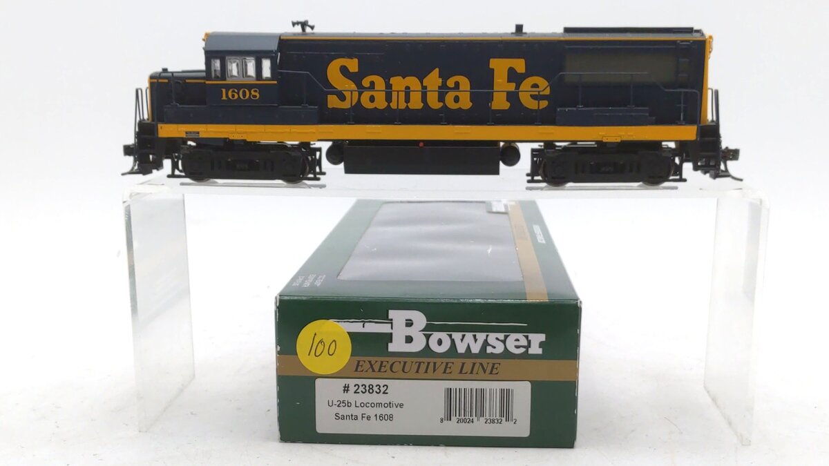 Bowser 23832 HO Santa Fe GE U25B Standard DC Executive Line #1608