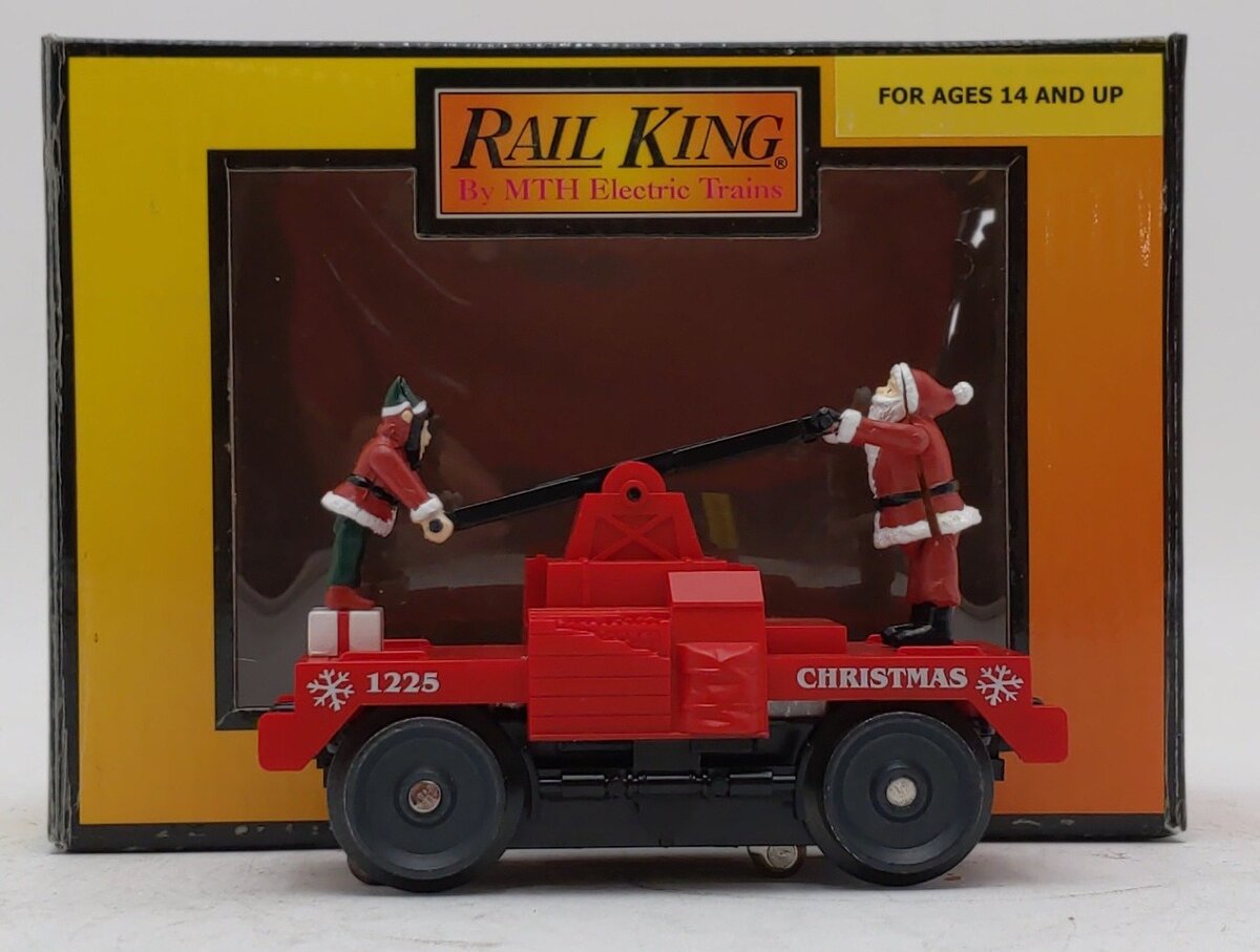 MTH 30-2573 O Christmas Operating Hand Car LN/Box