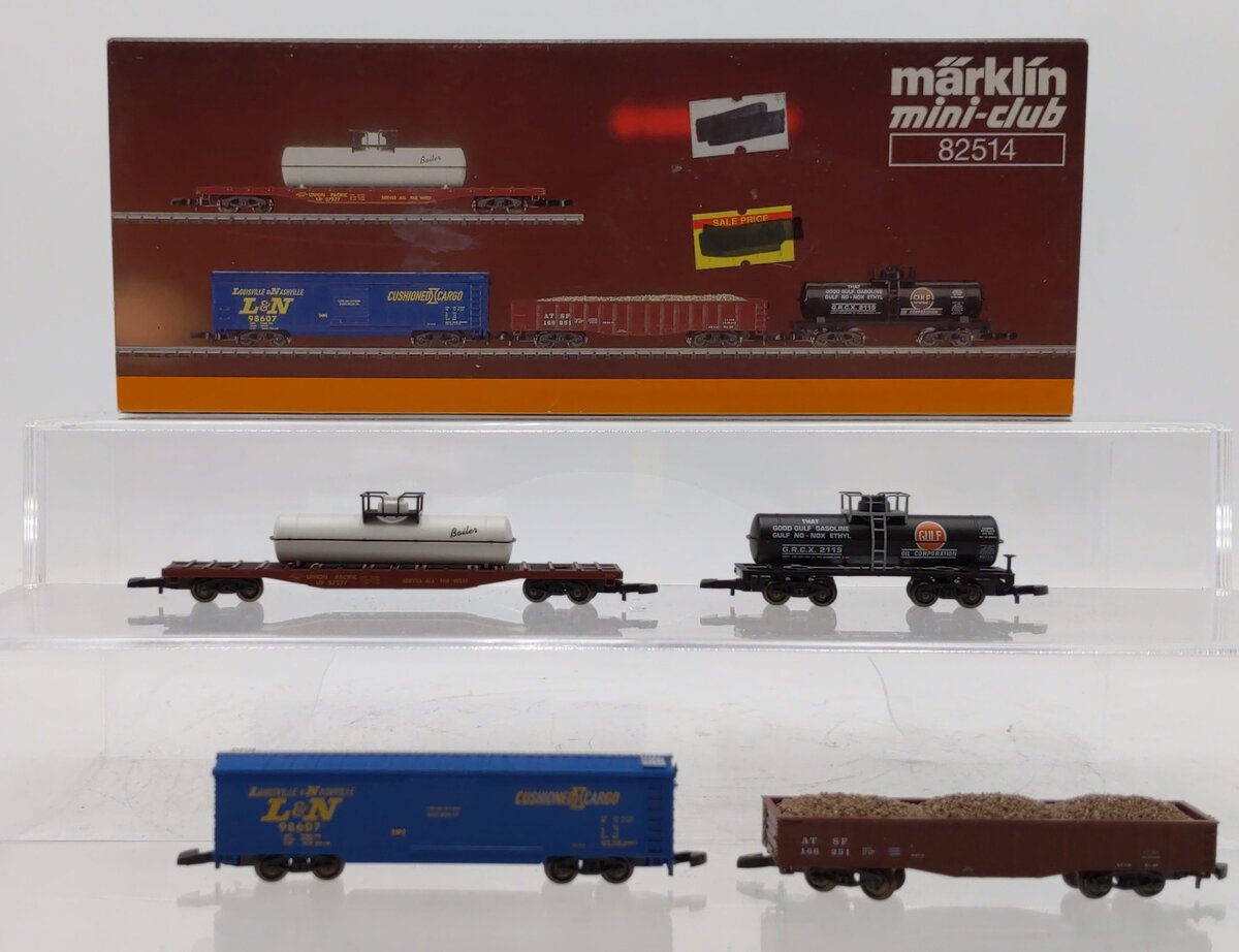 Marklin 82514 Z Scale US Freight Car Set (Set of 4) LN/Box
