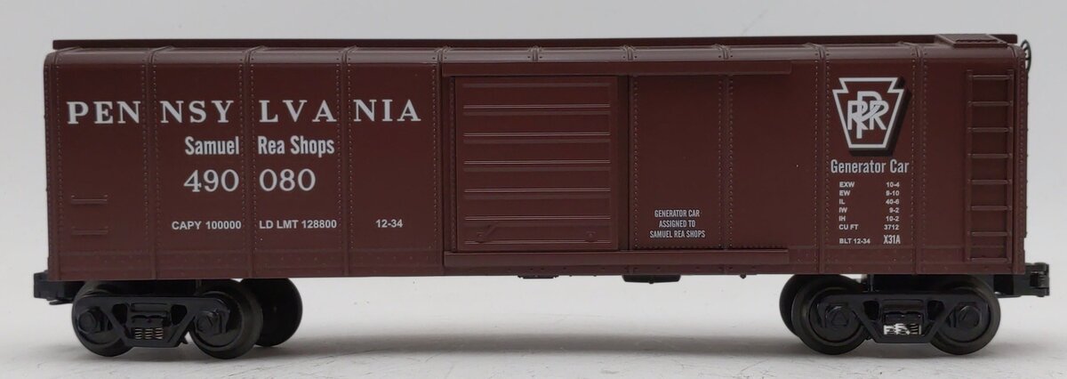 MTH 30-74155 O Gauge Pennsylvania Rounded Roof Boxcar w/Generator LN/Box