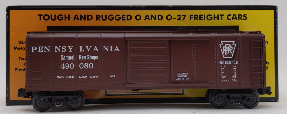 MTH 30-74155 O Gauge Pennsylvania Rounded Roof Boxcar w/Generator LN/Box