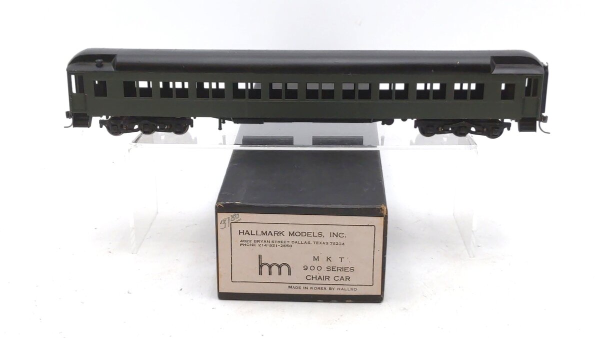 Hallmark Models BRASS HO Scale MKT 900 Series Chair Car Custom Painted VG/Box