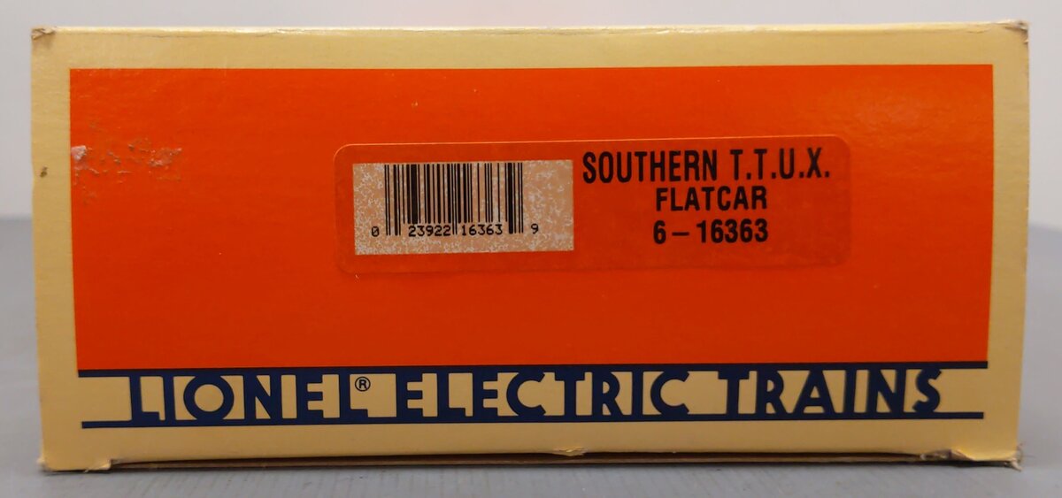 Lionel 6-16363 O Gauge Southern TTUX Flatcar w/ Trailers LN/Box