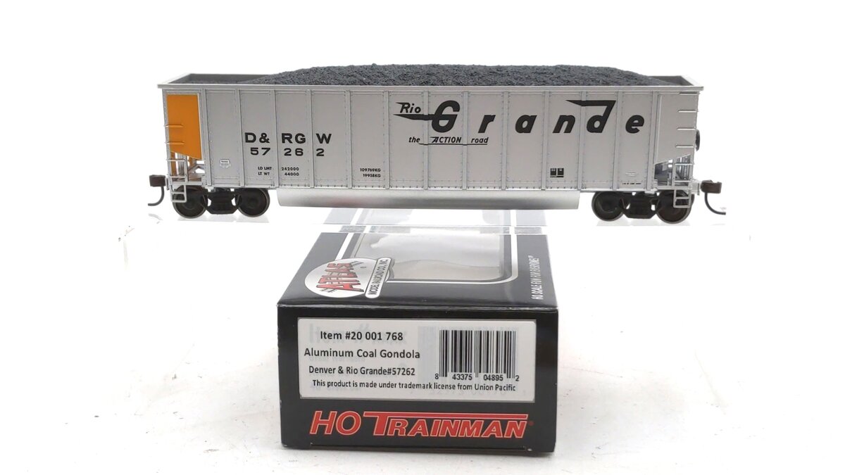 Atlas 20001768 HO Scale Denver & Rio Grande Western Aluminum Coal Gondola #57262 LN/Box