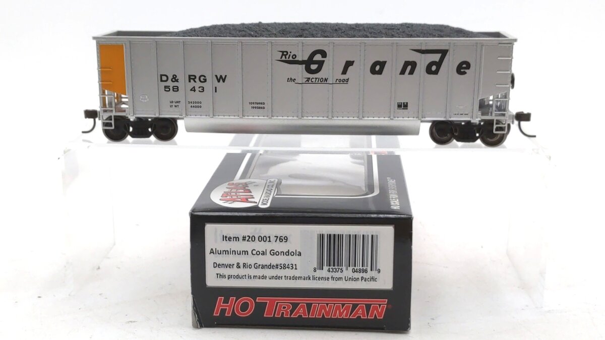 Atlas 20001769 HO Scale Denver & Rio Grande Western Aluminum Coal Gondola #58431 LN/Box