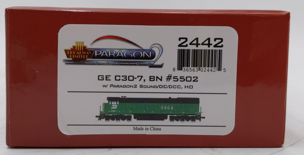 Broadway Limited 2442 HO Burlington Northern GE C30-7 Paragon2™ #5502 w/ DCC