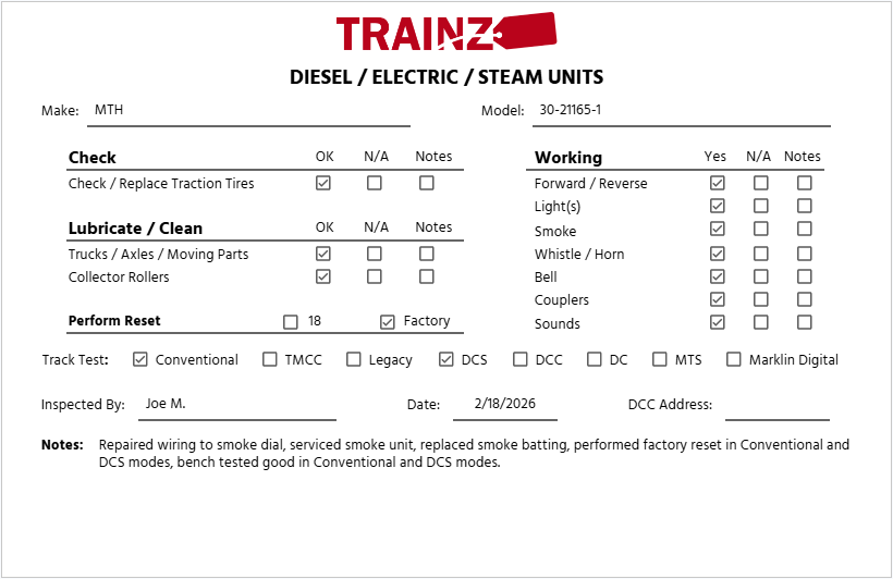 MTH 30-21165-1 O Louisville & Nashville RS-3 Diesel Locomotive #105 w/ PS3 EX/Box