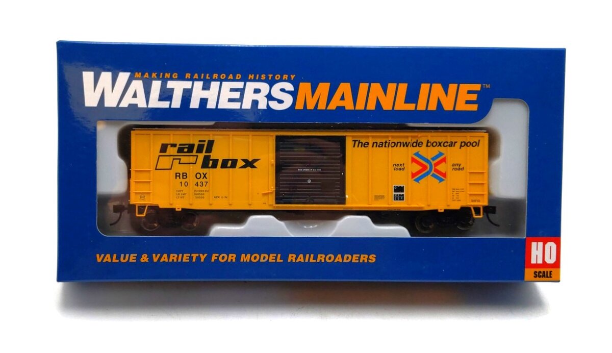 Walthers 910-2122 HO Railbox 50' ACF Exterior-Post Boxcar #10437