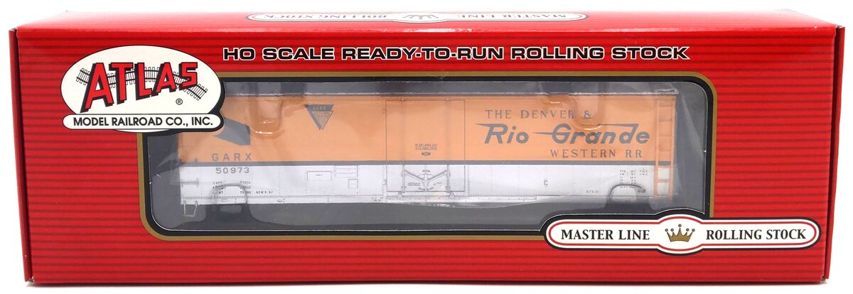 Atlas 20001809 HO Scale Rio Grande 50' GARX Plug Door Box Car #50973