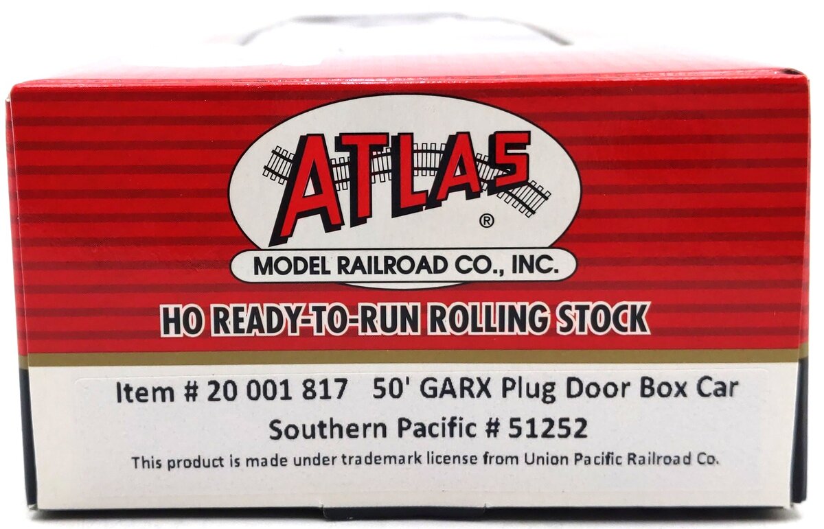 Atlas 20001817 HO Scale Southern Pacific 50' GARX Plug Door Box Car #51252
