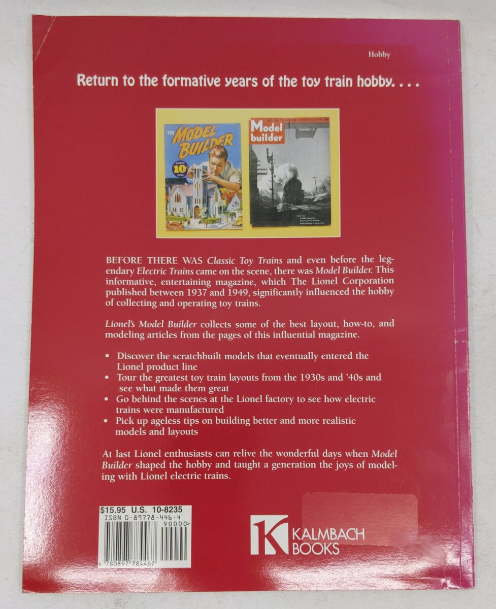 Lionel's Model Builder Paperback Book By Terry Thompson, Roger Carp