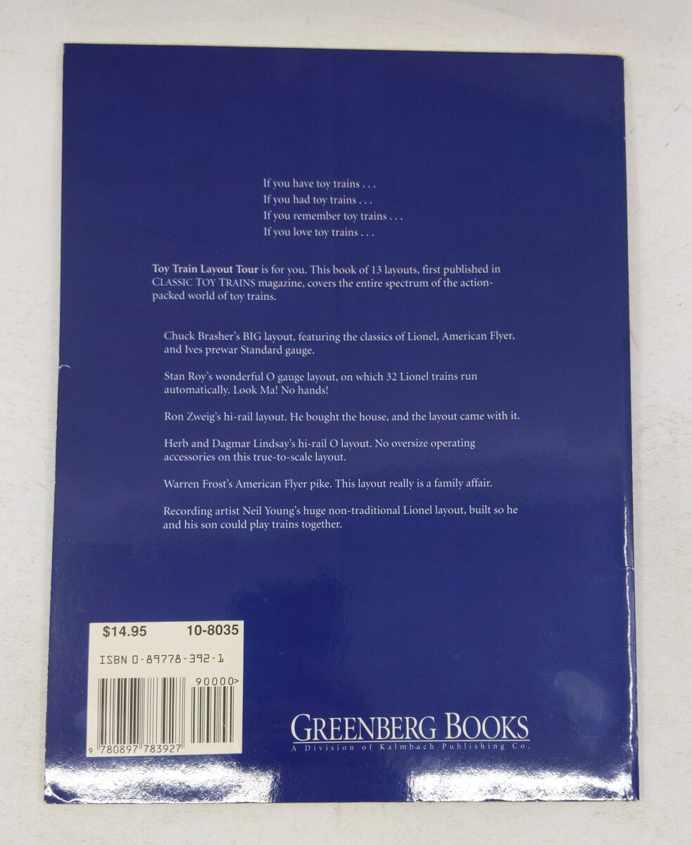 Toy Train Layout Tour Paperback Book By Richard Christianson VG