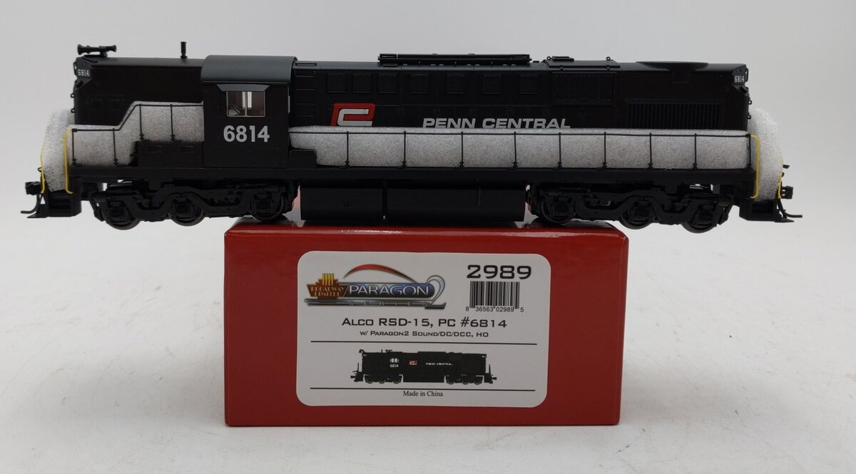 Broadway Limited 2989 HO Penn Central Alco RSD15 High Nose Paragon2™ #6814