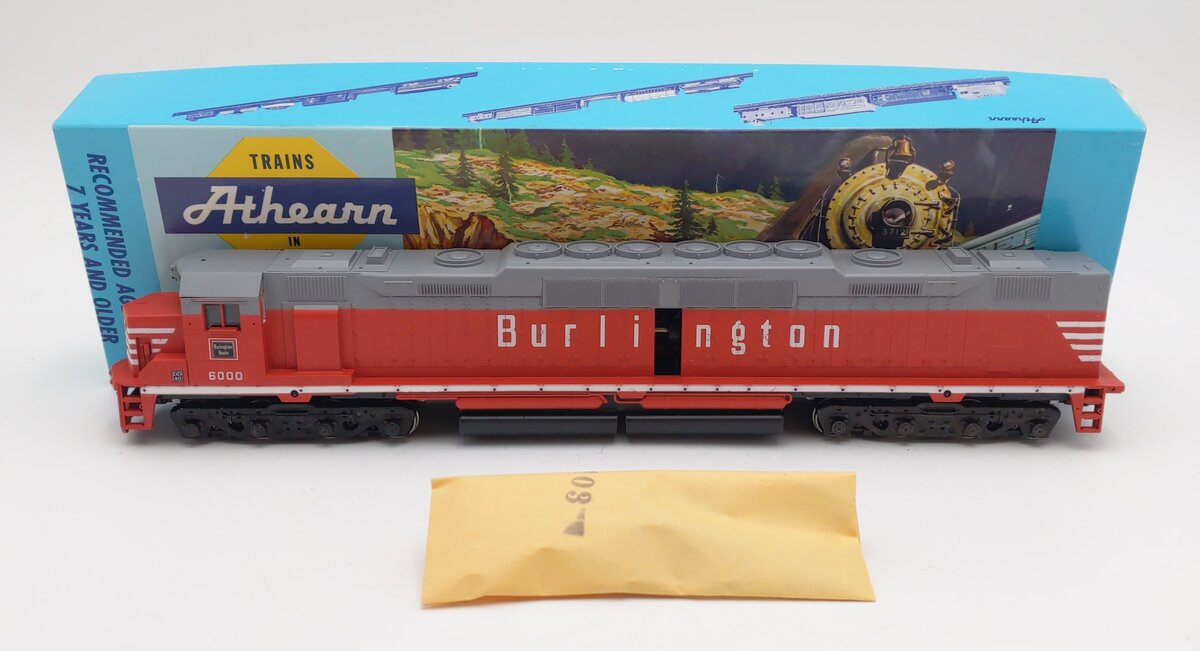 Athearn 4282 HO Burlington DD40 Twin Motor Diesel Locomotive #6000 EX/Box