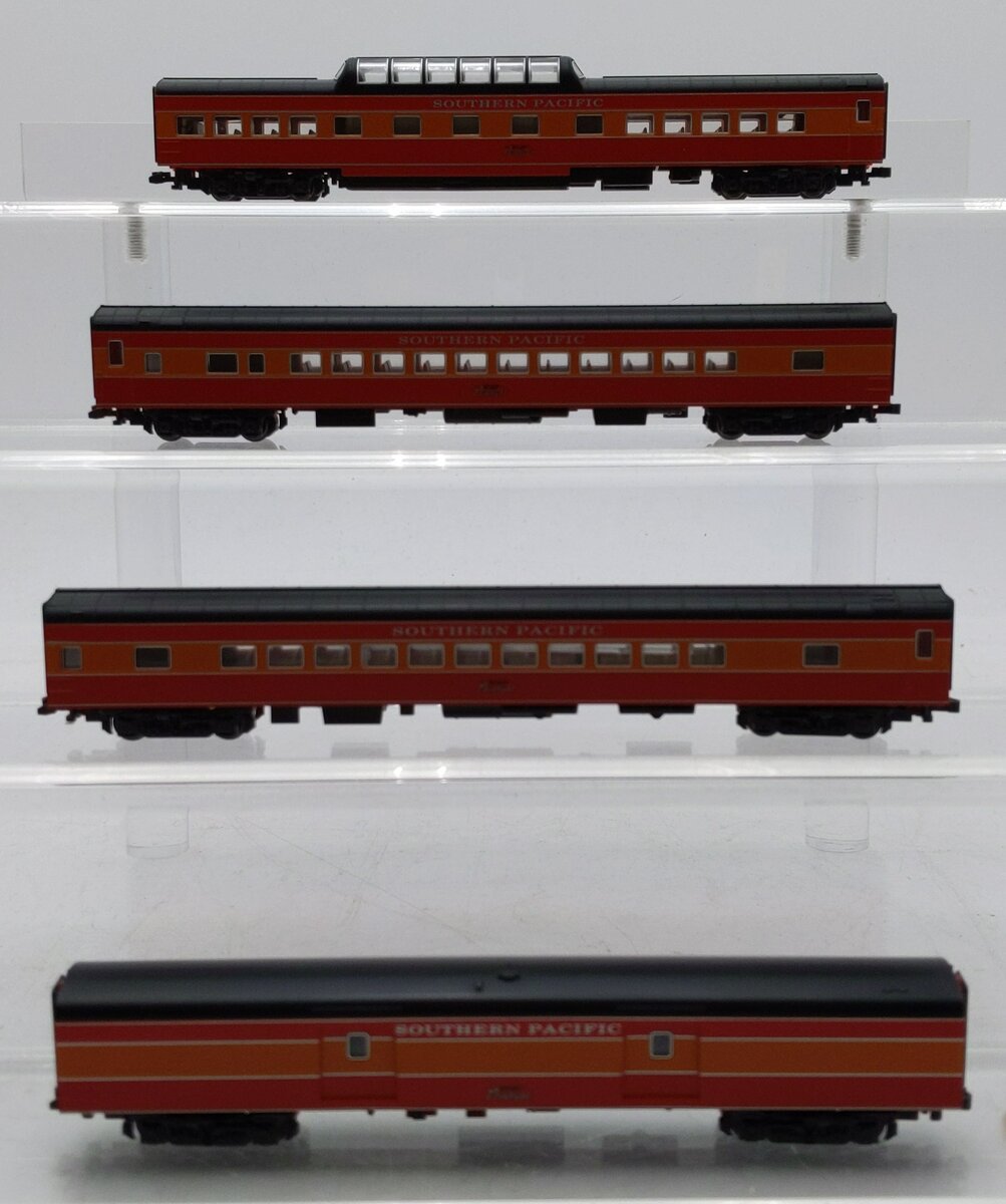 Kato 106-029 N Scale Southern Pacific Daylight Smooth Side 4-Car Passenger Set LN/Box