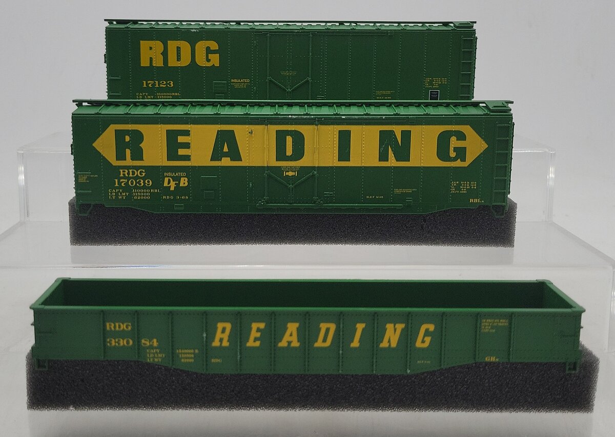 Athearn 2307 HO Scale Reading Company 50' Box Car & Gondola Kit (Set of 3) NIB