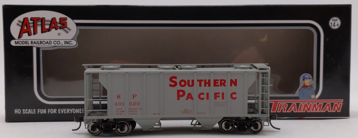 Atlas 11274 HO TrainMan Southern Pacific PS-2 Covered Hopper Car #401520