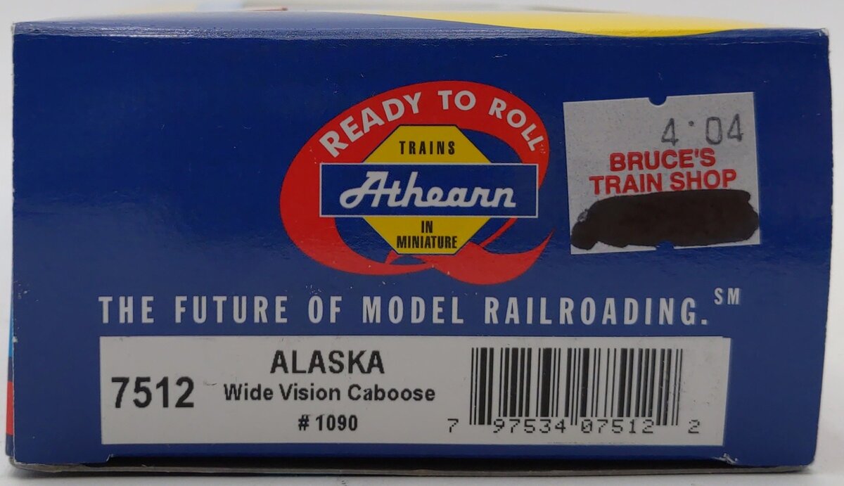 Athearn 7512 HO Scale Alaska Wide Vision Caboose #1090 R-T-R