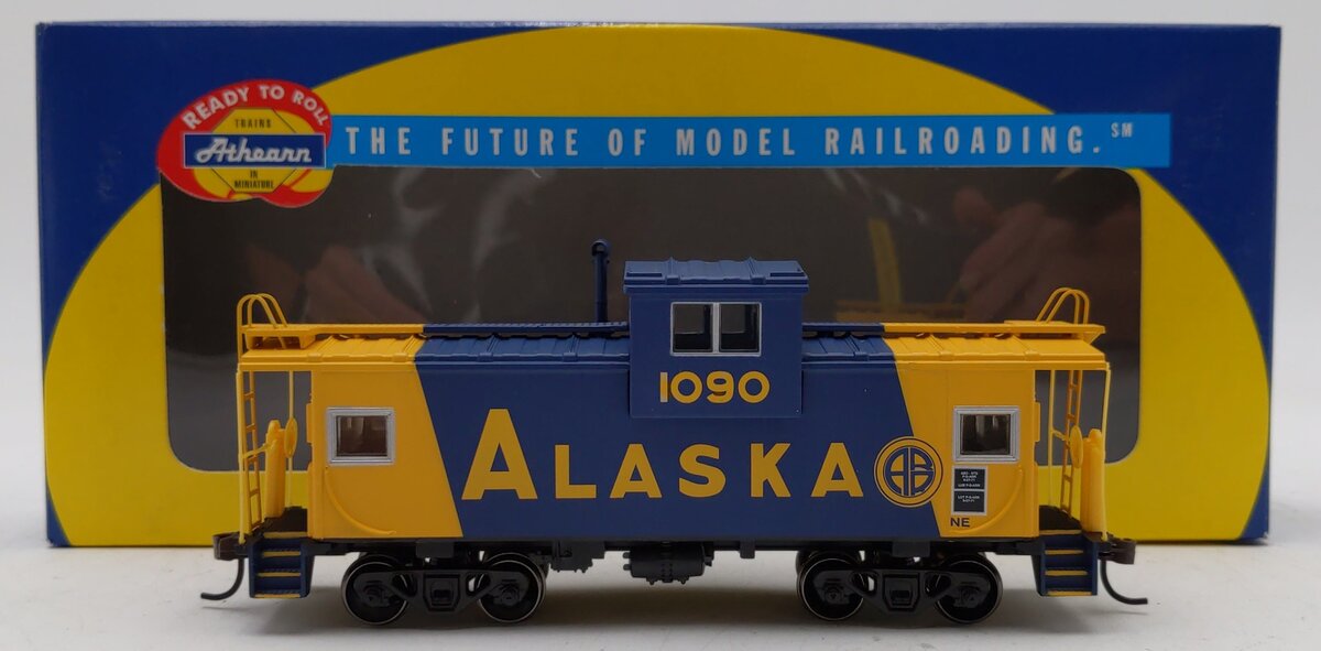 Athearn 7512 HO Scale Alaska Wide Vision Caboose #1090 R-T-R