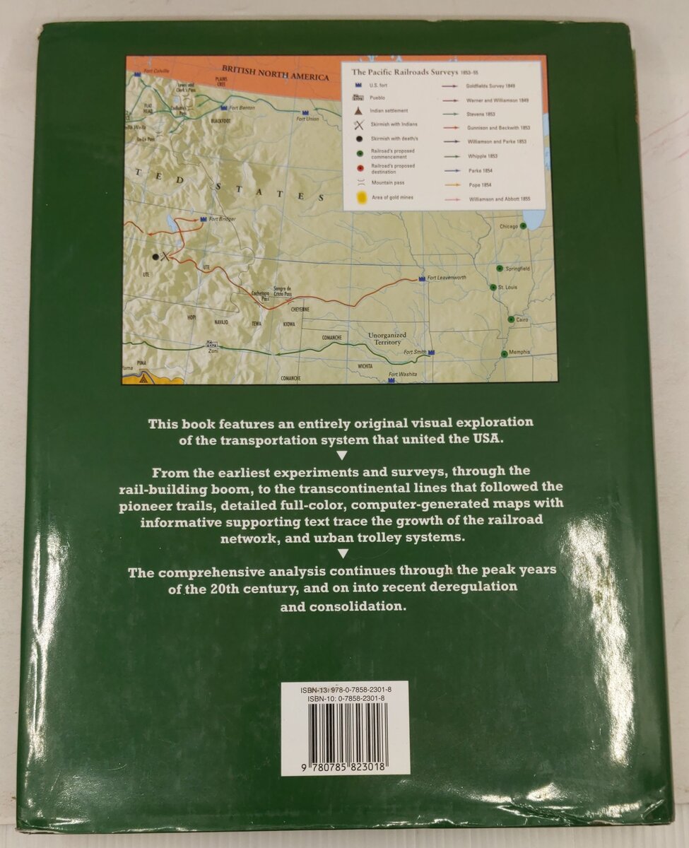 Historical Atlas Of North American Railroads Hardcover Book By John Westwood VG