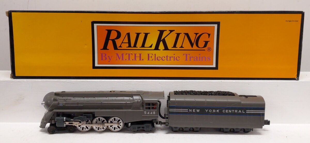 MTH 30-1443-1 NYC 4-6-4 Dreyfuss Steam Locomotive & Tender w/PS2 #5448