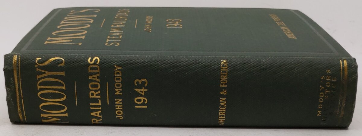 Moody's Steam Railroads 1943 Hardcover Book By John Sherman Porter VG
