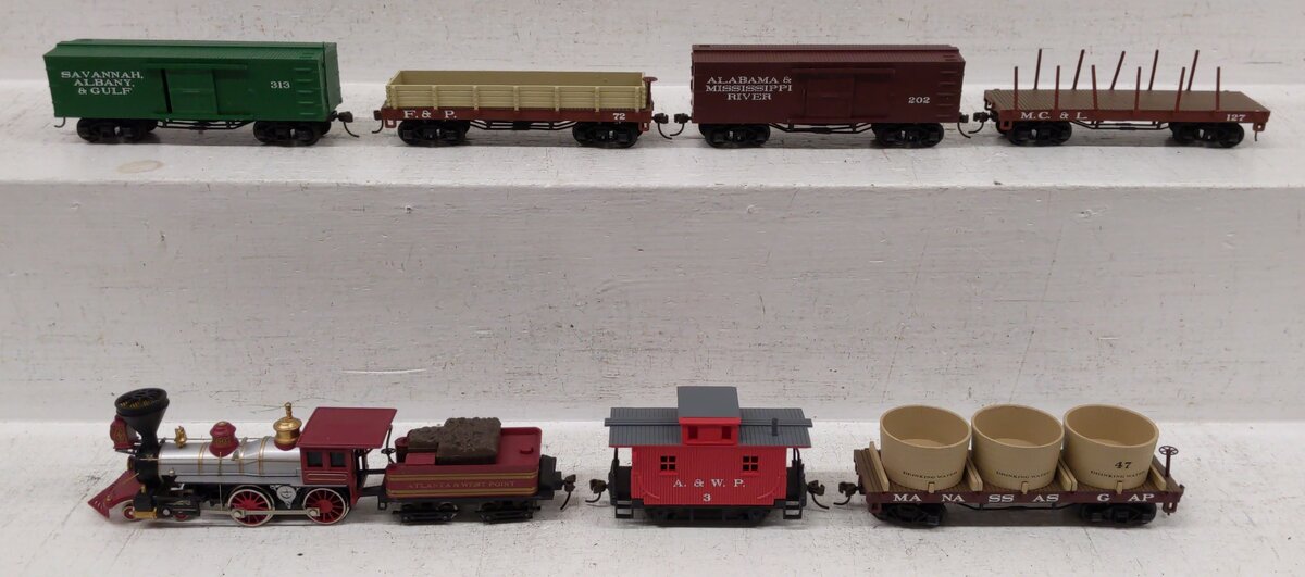 Bachmann 00630 HO Scale Civil War Confederate Steam Train Set EX/Box