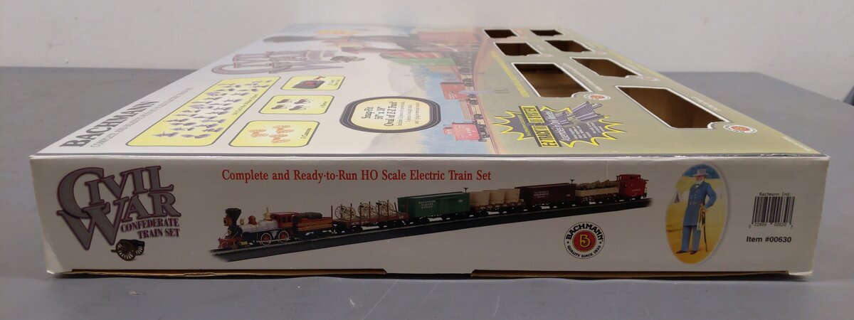 Bachmann 00630 HO Scale Civil War Confederate Steam Train Set EX/Box