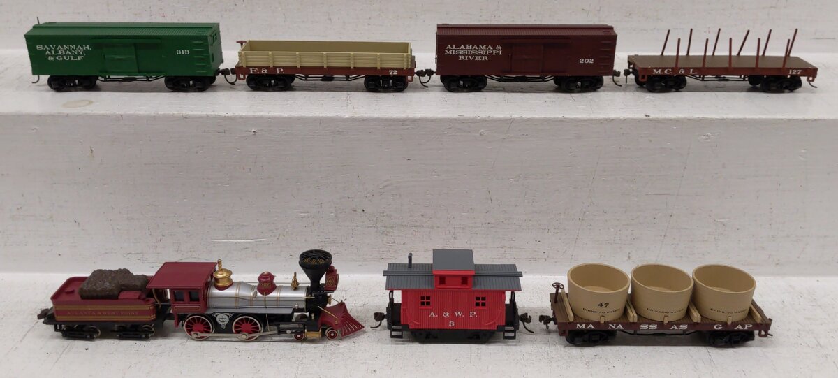Bachmann 00630 HO Scale Civil War Confederate Steam Train Set EX/Box