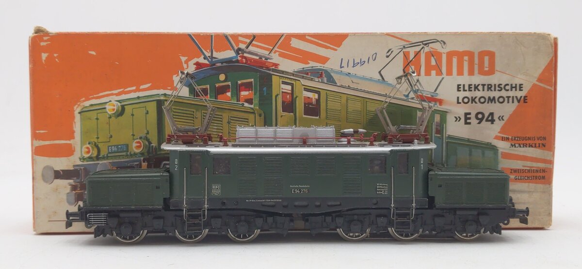 Marklin 3022 HO Scale DB Electric Locomotive w/ Pantographs VG