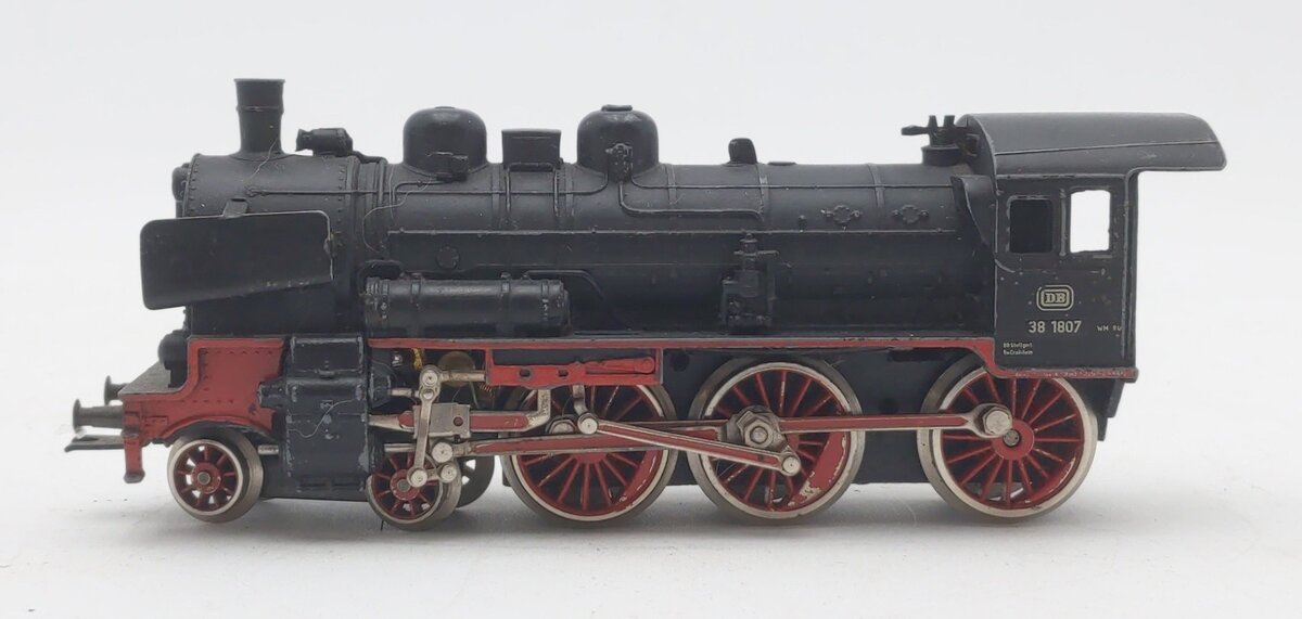 Marklin 8398 HO Scale German Railroad (DB) 4-6-0 Steam Locomotive 38-1807 VG