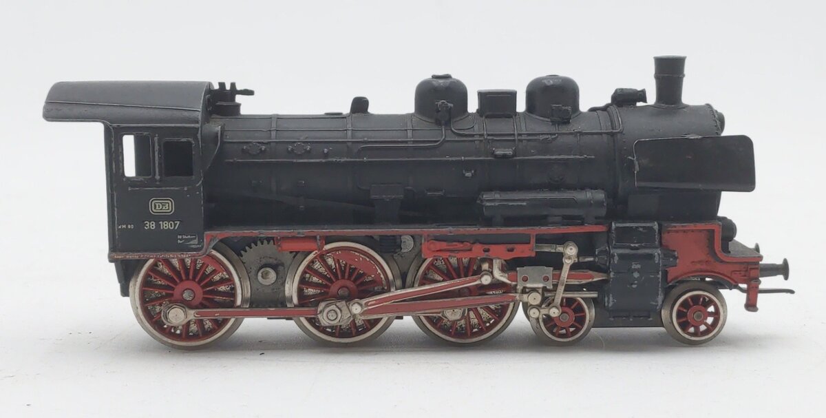 Marklin 8398 HO Scale German Railroad (DB) 4-6-0 Steam Locomotive 38-1807 VG