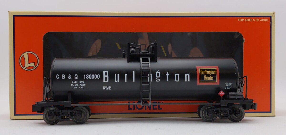 Lionel 6-17916 O Gauge Chicago Burlington & Quincy Unibody Tank Car LN/Box